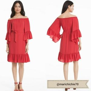 NWT White House Black Market Flounce Dress